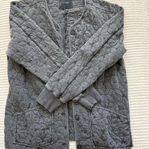 Lucky Brand Grey Bomber Jacket Large - Picture 2 of 4